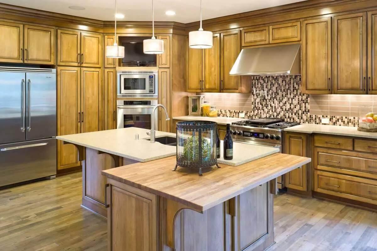 Wow, Look at the Butcher Block Island in This Craftsman Kitchen