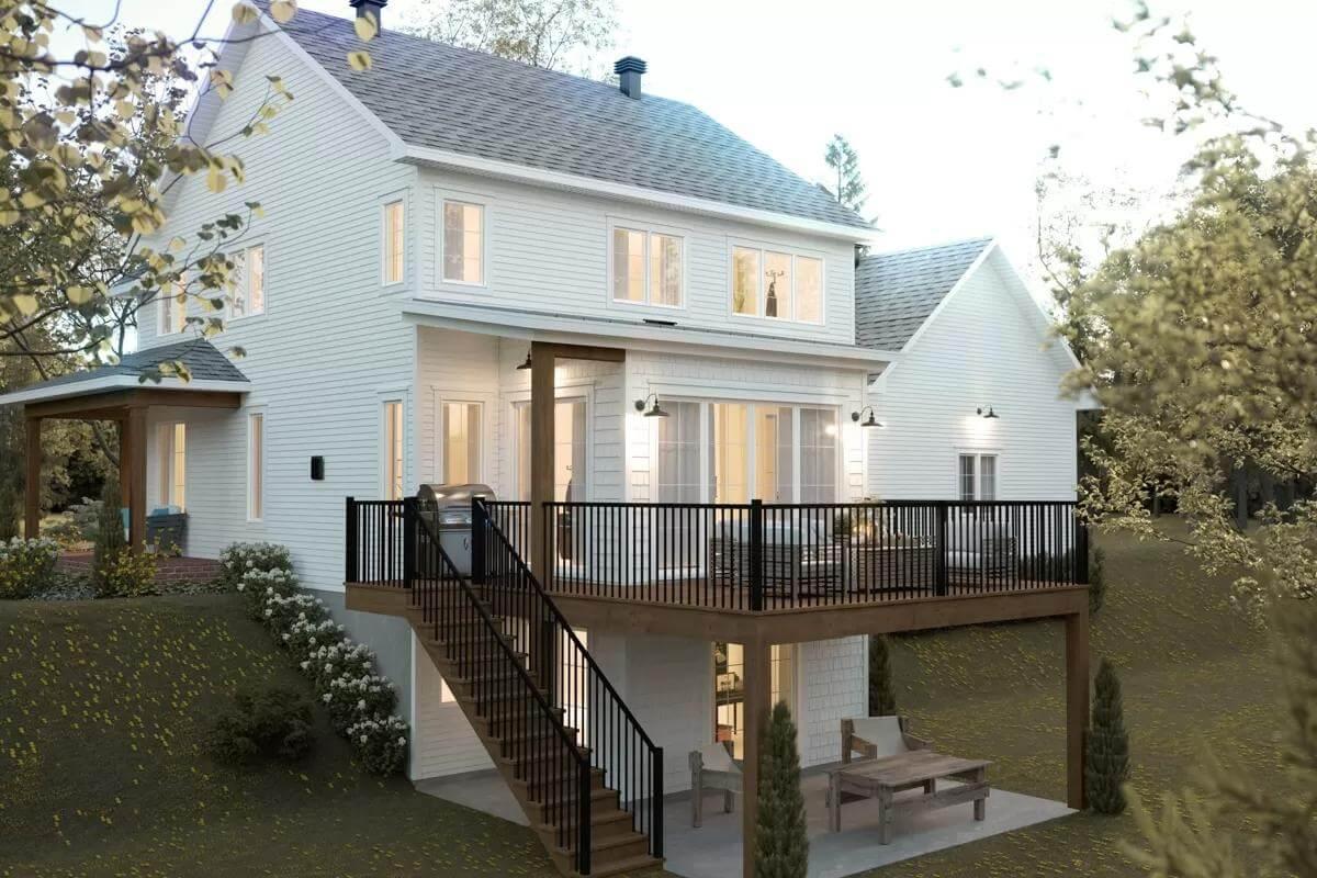 Elevated Back Deck with Scenic Views and Cozy Gathering Spot