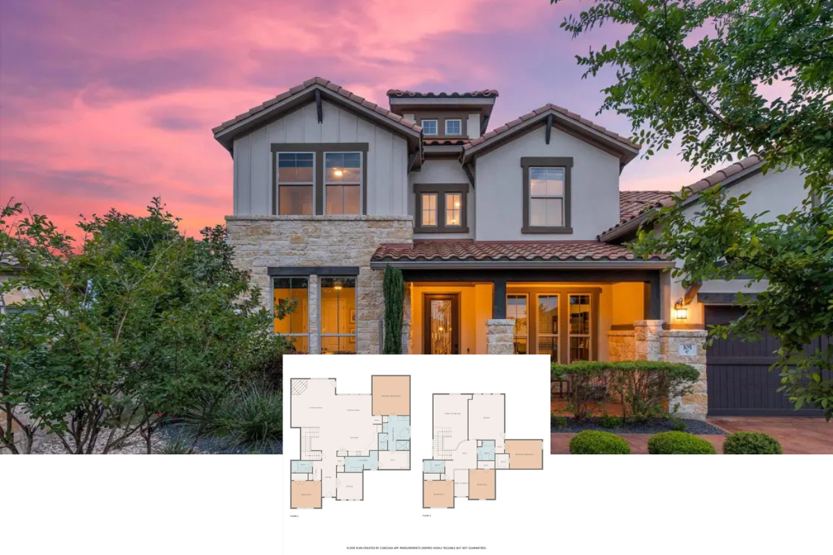 Mediterranean-Style 5-Bedroom Home with Loft and Covered Patio (3,429 Sq. Ft. Floor Plan)