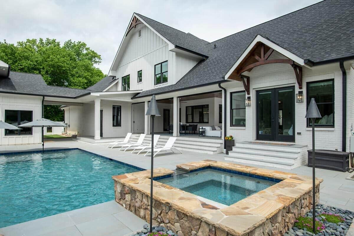 Unwind by the Pool with Classic Gabled Architecture