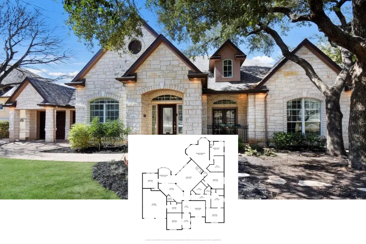4-Bedroom Texas Hill Country Home with Covered Patio and 2-Car Garage (3,351 Sq. Ft. Floor Plan)