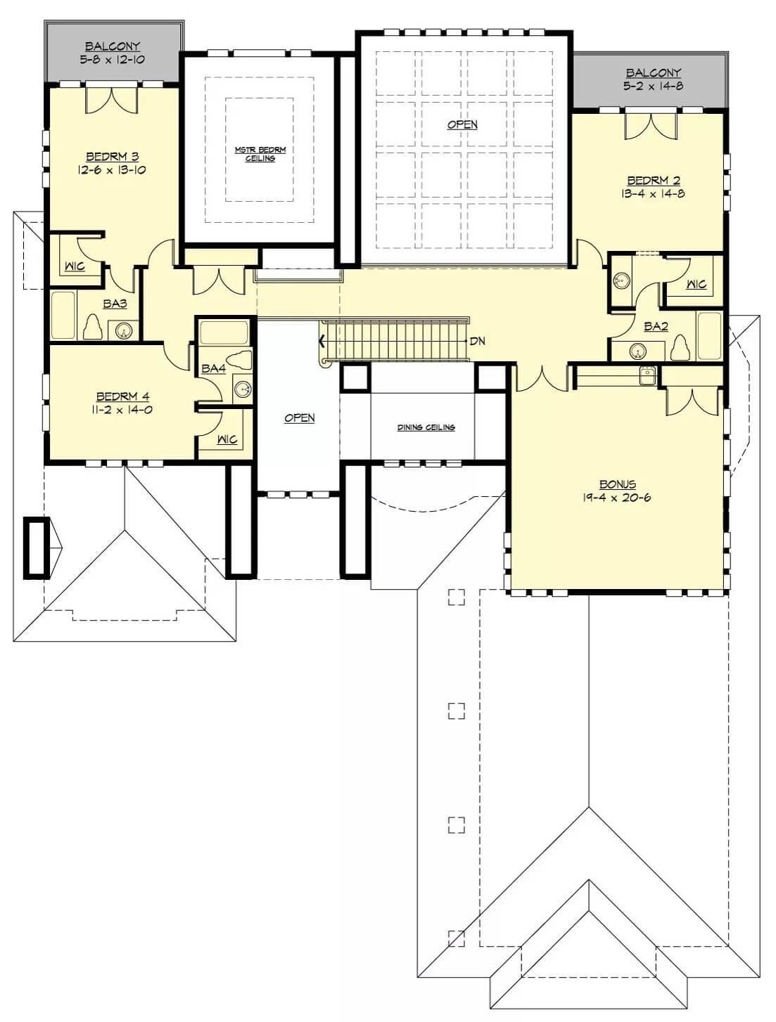 Versatile Upper Floor with Private Balconies and Bonus Room