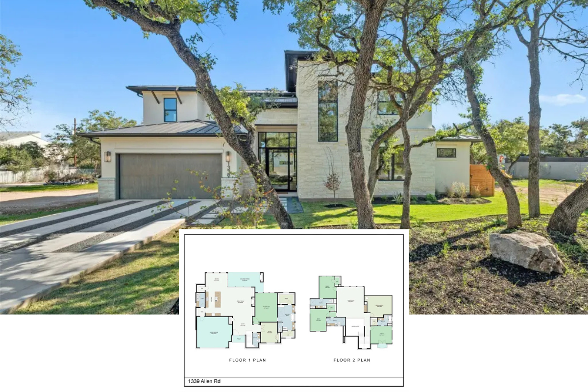 Contemporary 5-Bedroom Hill Country Home with Open-Concept Layout and Covered Porch (4,190 Sq. Ft. Floor Plan)