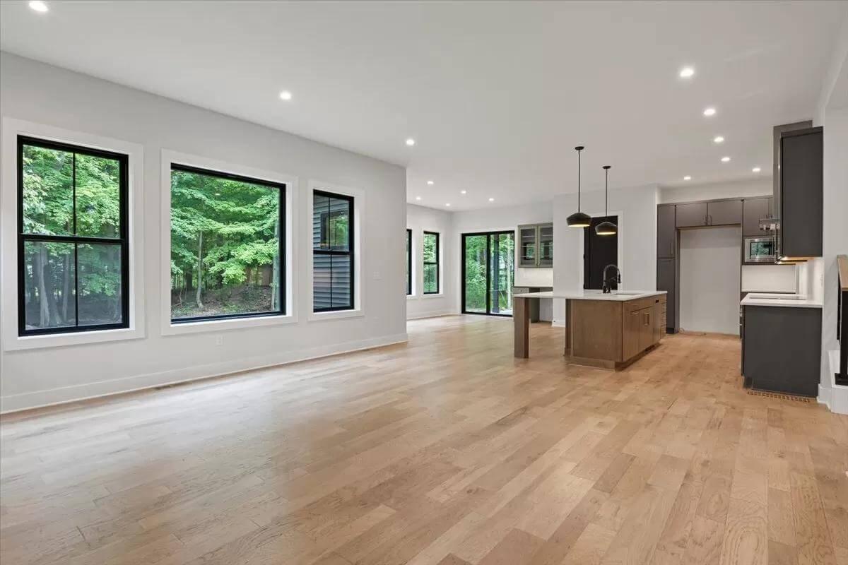 Open-Concept Kitchen with Stunning Forest Views