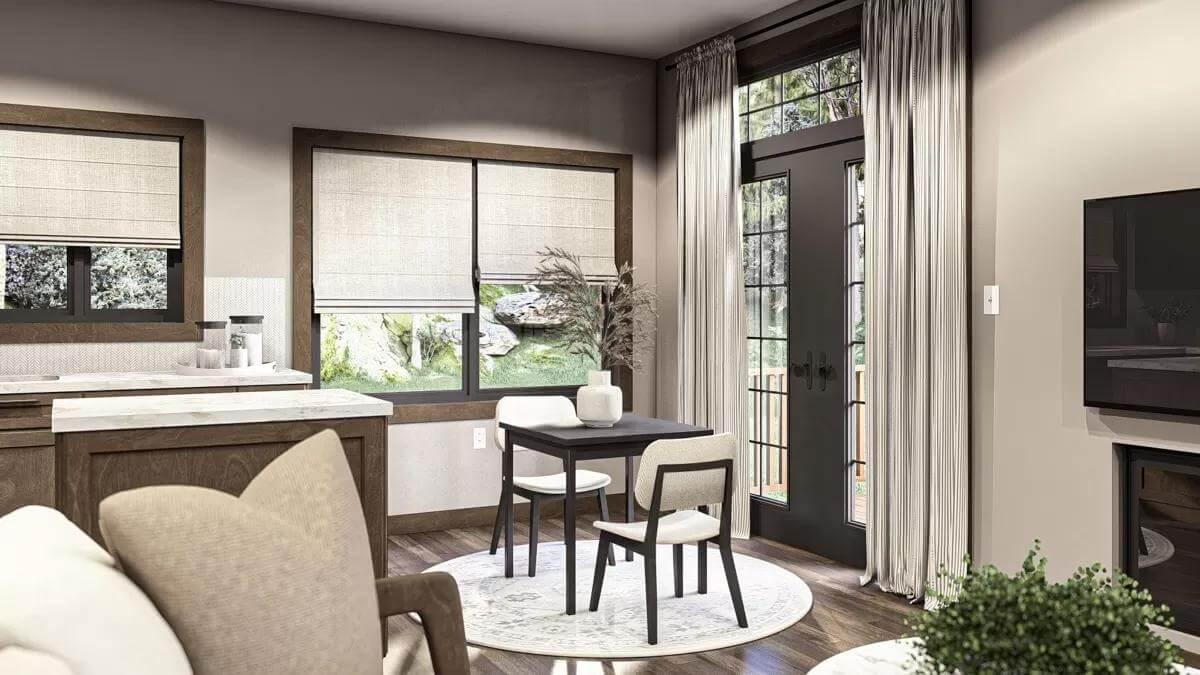 Check Out This Cozy Nook with Woodland Views and a Modern Touch