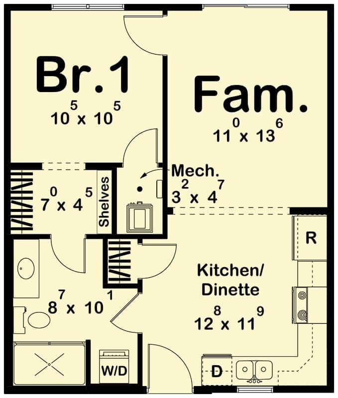 Compact Living with Thoughtful Layout in a One-Bedroom Plan