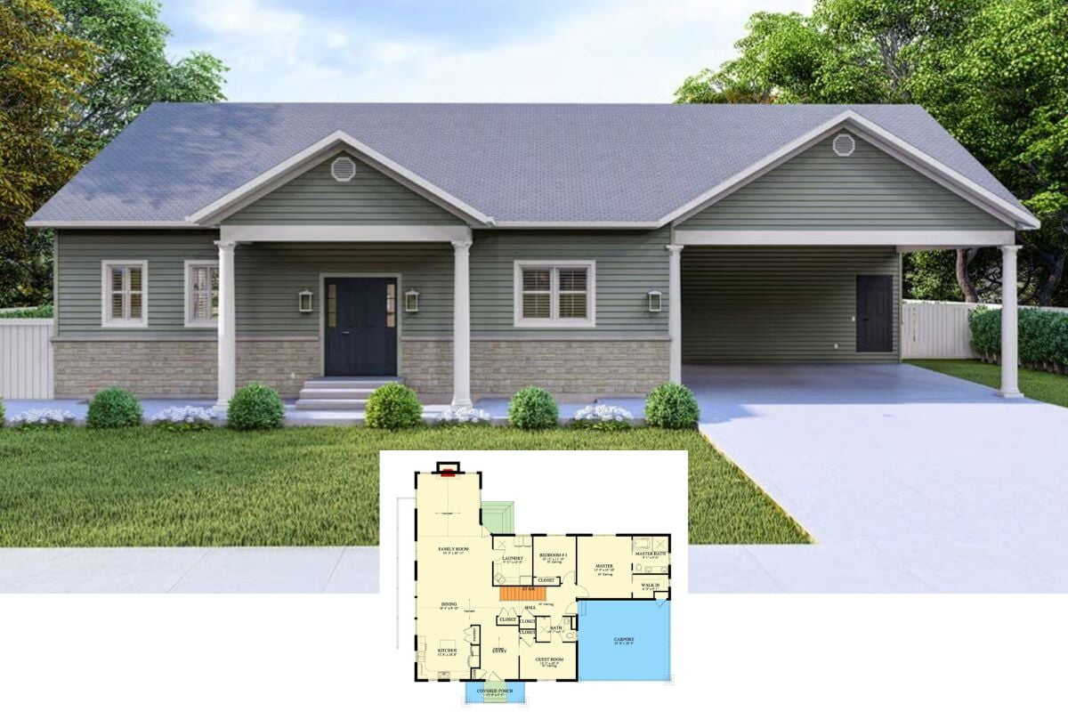 Northwest-Style 3-Bedroom Home with Jack & Jill Bath and Lower Level Expansion (Floor Plan)
