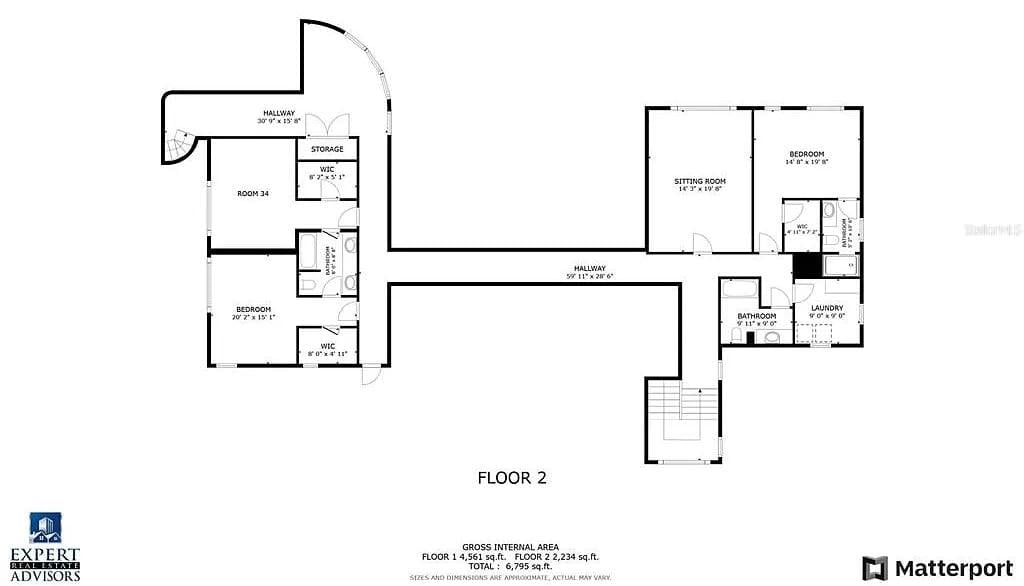 Exploring the Versatile Second Floor with a Generous Hallway