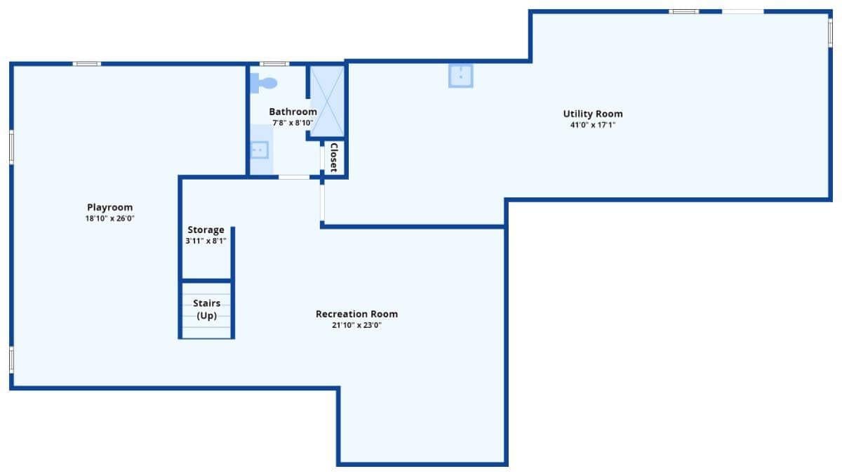 Check Out the Versatile Basement Layout With a Recreation Room