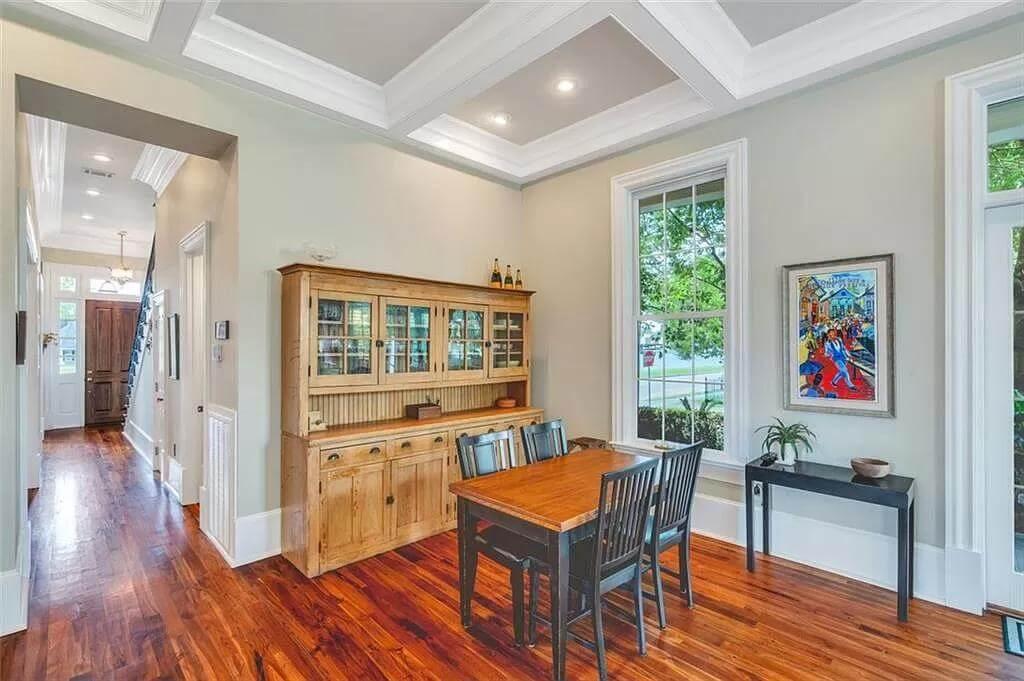 Admire the Craftsman Dining Room with a Traditional Hutch