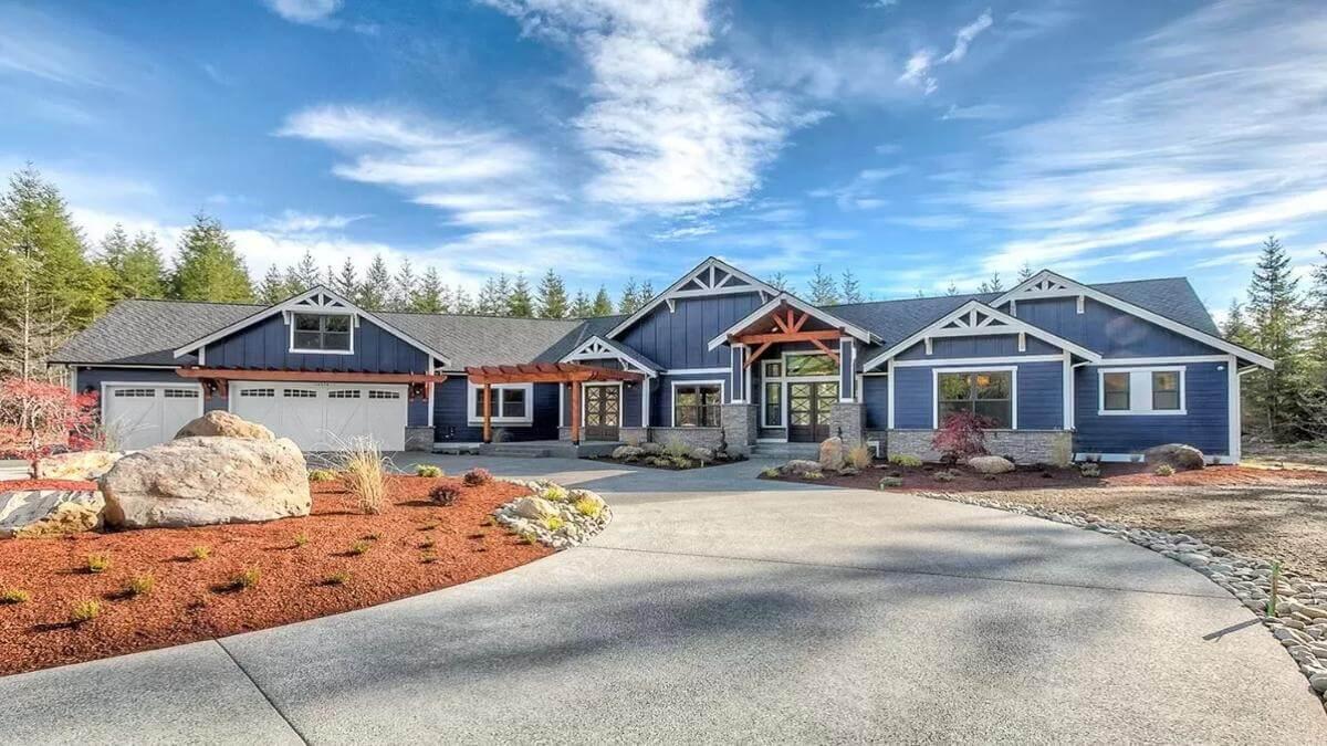 Craftsman Charm with Bold Timber Accents and a Picturesque Setting