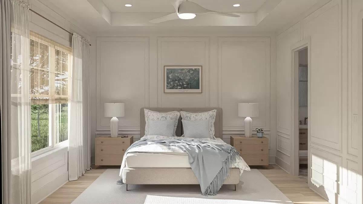 Enjoy Soft Light and Neutral Tones in This Craftsman Bedroom Retreat