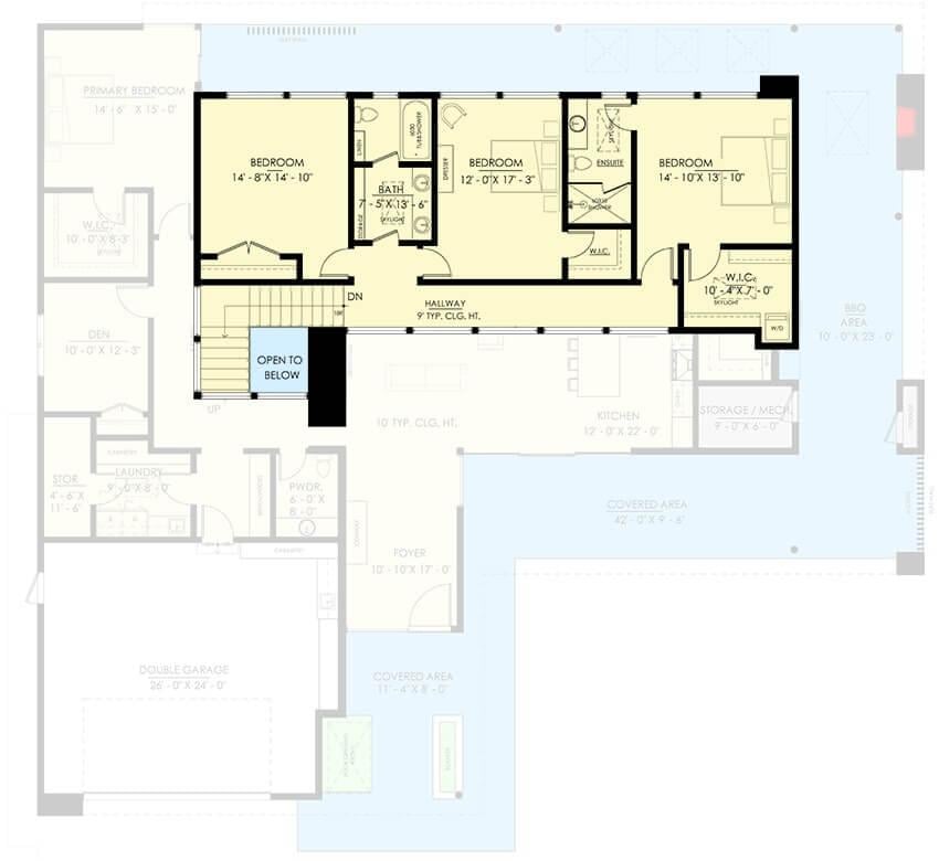 Explore the Efficient Upstairs Layout with Spacious Bedrooms and Ample Storage