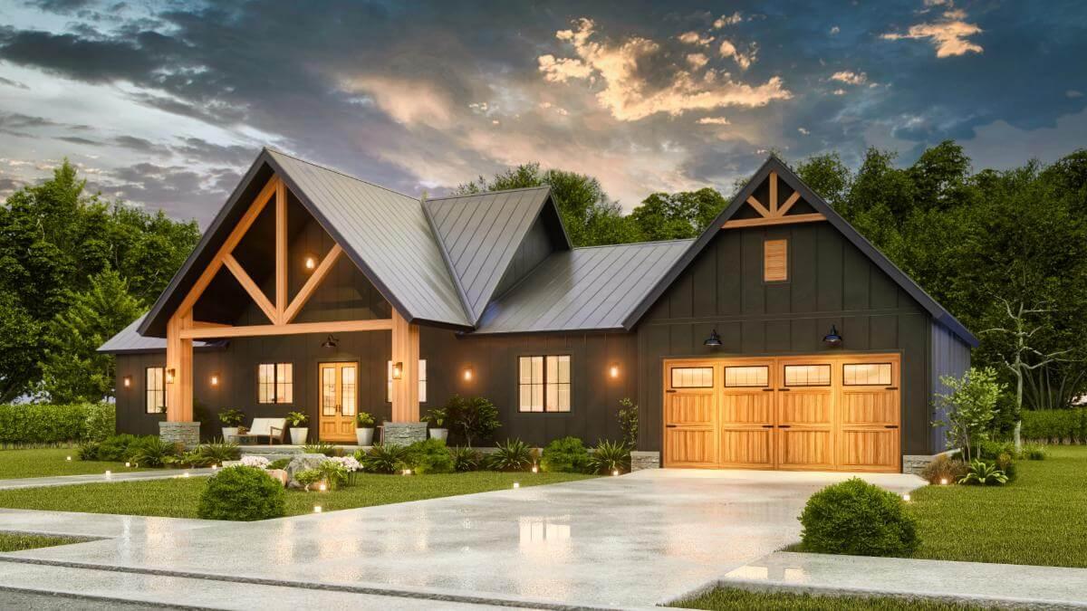 Discover the Dramatic Rooflines of This Craftsman Gem