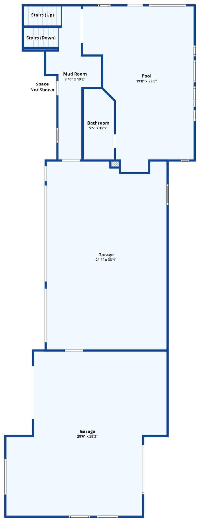 Exploring a Spacious Dual Garage and Indoor Pool Area