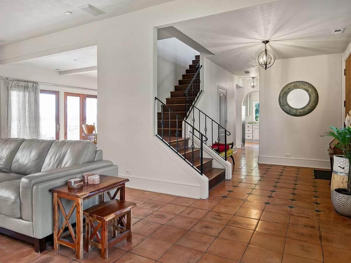 Check Out the Classic Terracotta Tiles in This Inviting Entryway
