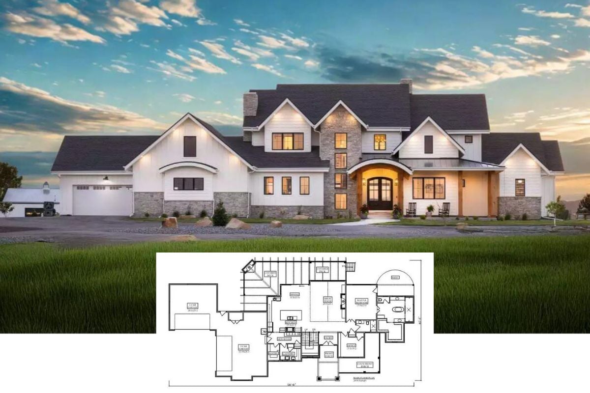 Elderbrook 4-Bedroom Modern Farmhouse with Balcony and Walkout Basement (Floor Plan)