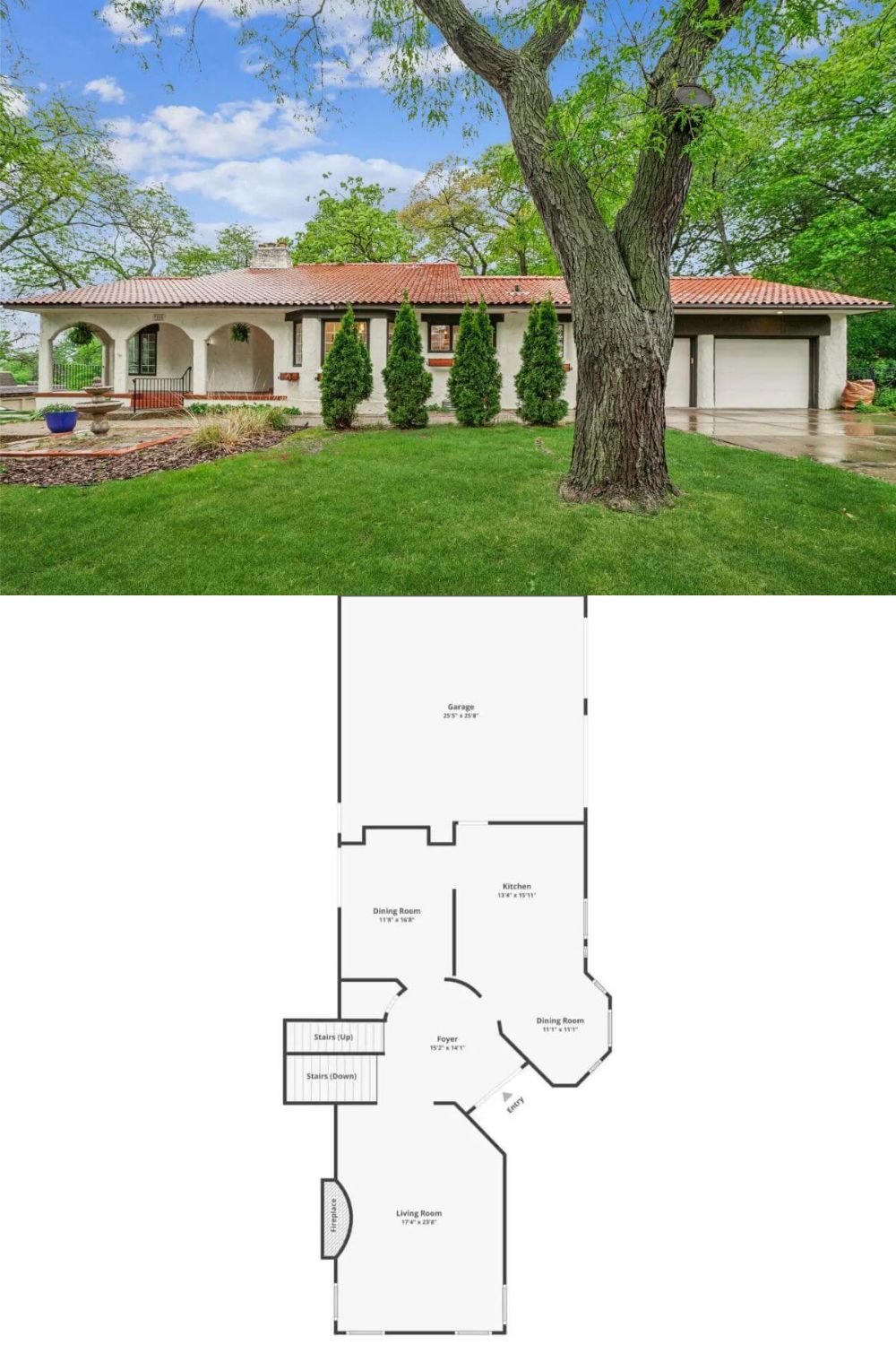 Spanish-Style Home with 4 Bedrooms and Finished Basement (3,992 Sq. Ft. Floor Plan)
