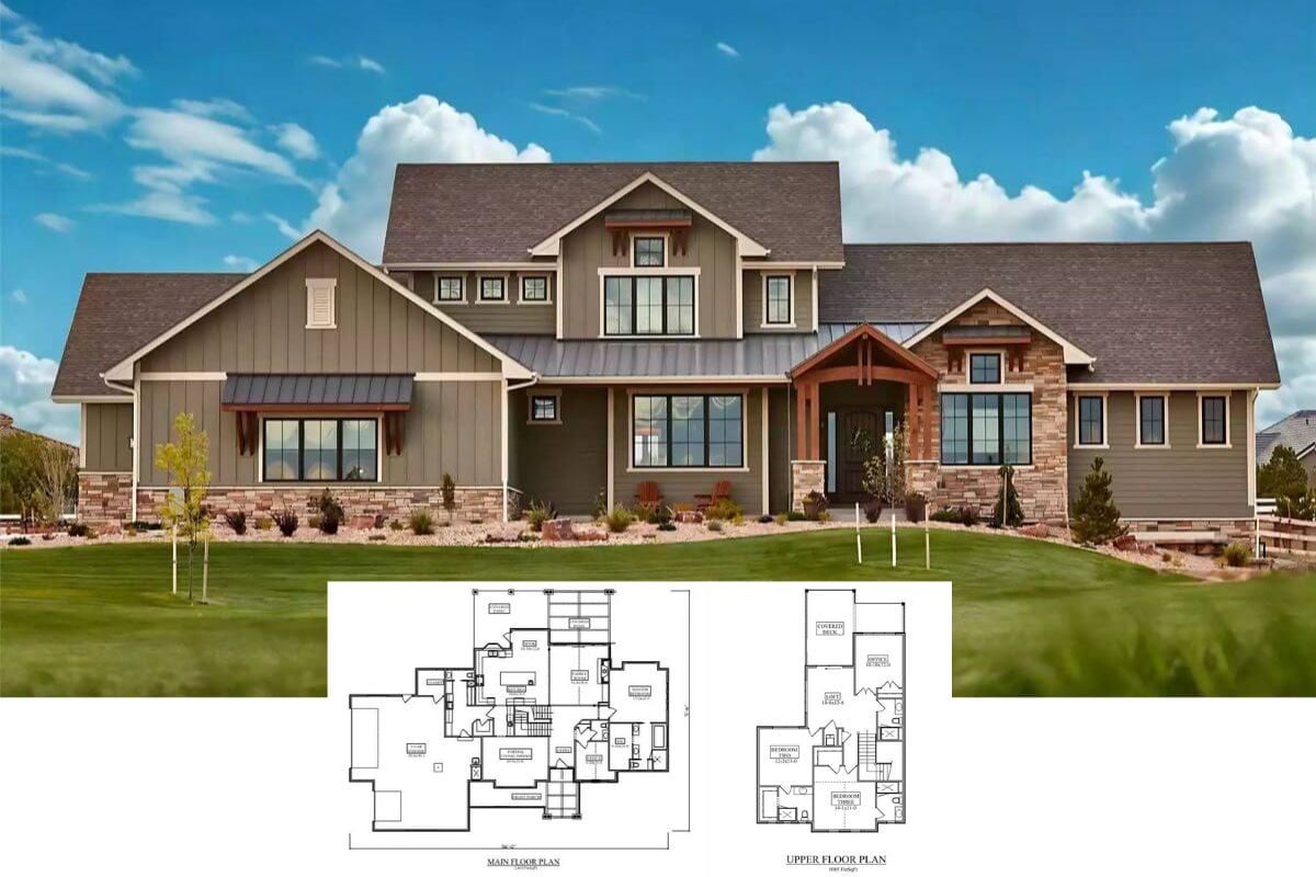 Traditional-Style 4-Bedroom Edenbridge Home with Loft and 3-Car Garage (Floor Plan)