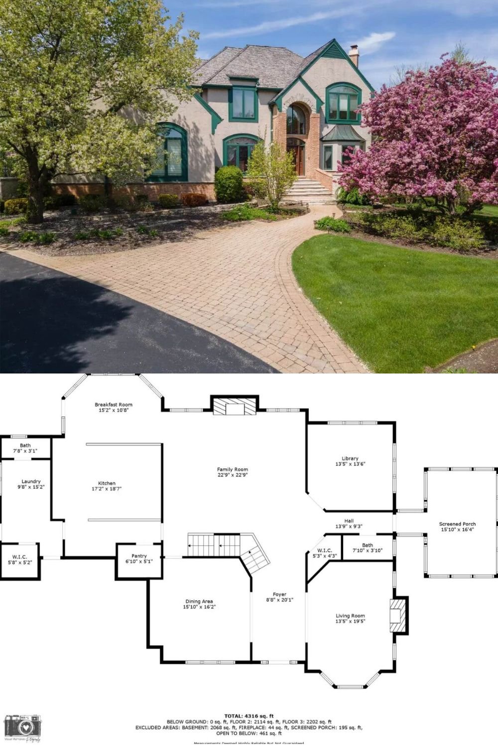 4-Bedroom Traditional-Style Home with Screened Porch and Balcony (4,357 Sq. Ft. Floor Plan)