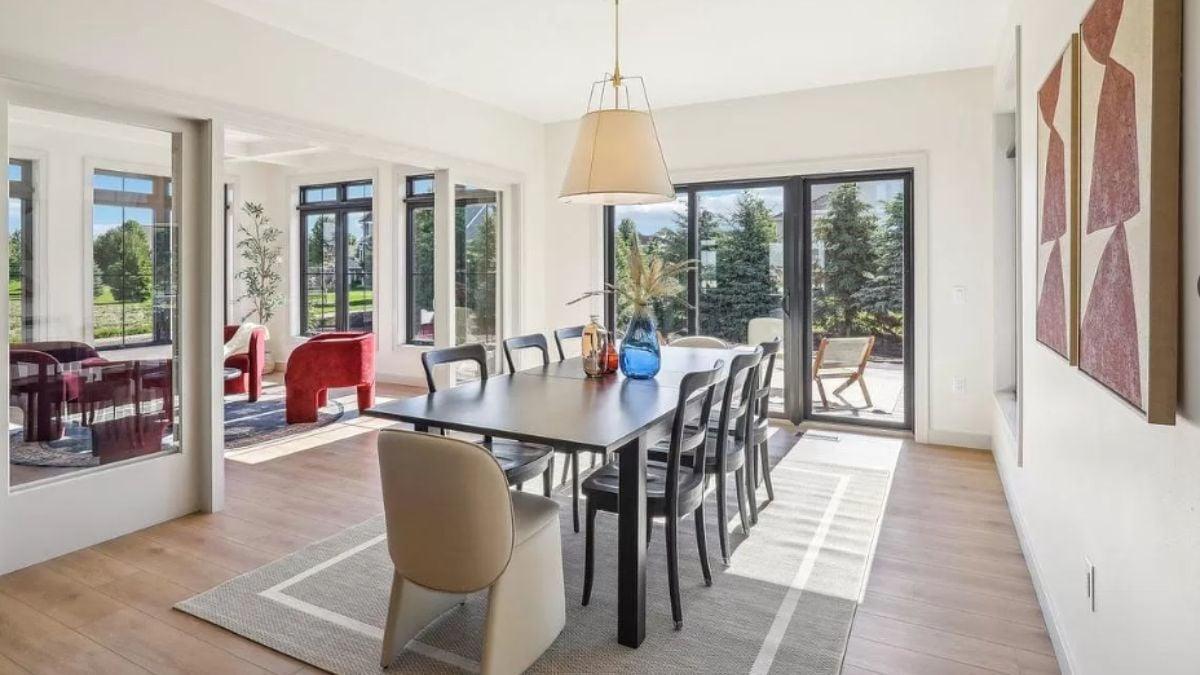 Notice the Abundant Glass in This Sunlit Dining Area