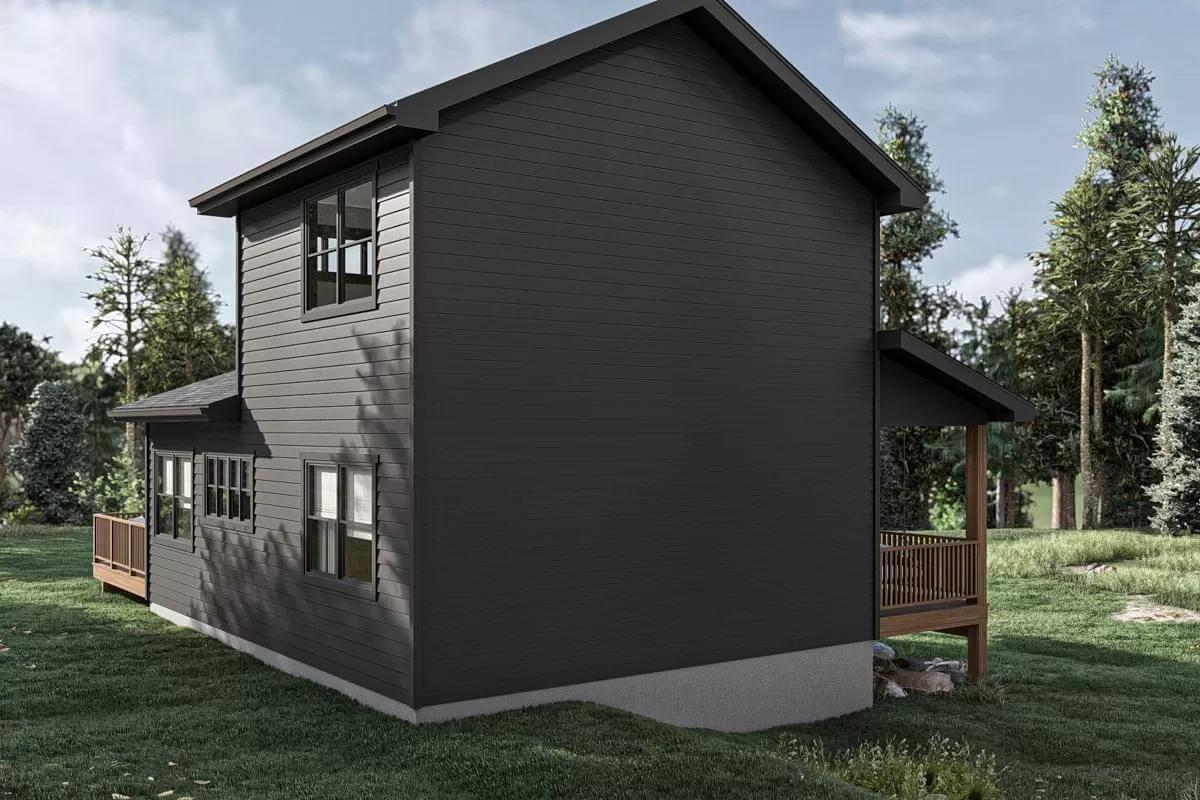 Notice How the Dark Siding Stands Out in This Woodland Retreat