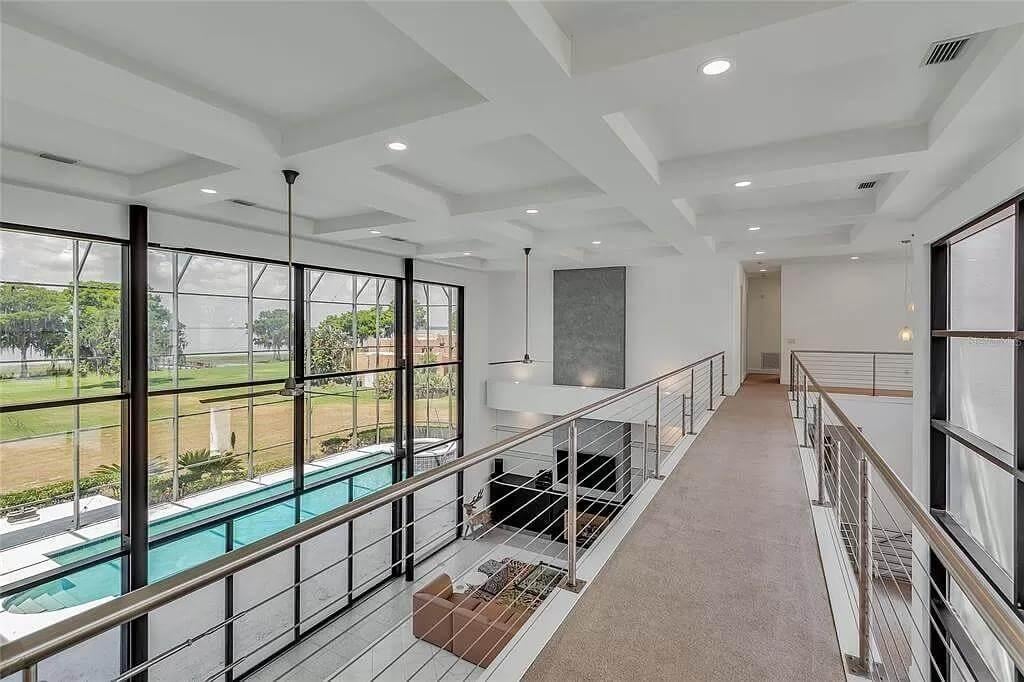 Walkway with a View: Overlooking the Pool and Beyond