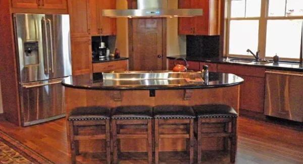 Explore This Craftsman Kitchen with a Sleek Island Focal Point