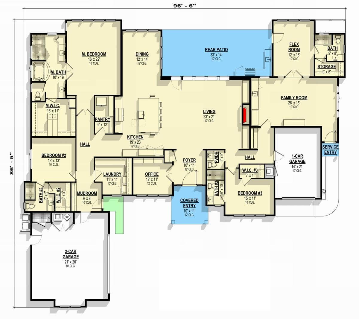 Spacious Floor Plan with Dedicated Work and Play Areas