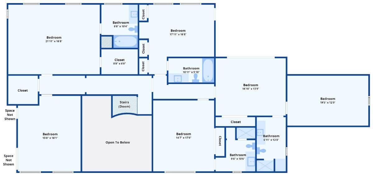 Discover the Strategic Layout of This Upper Level with Private Retreats