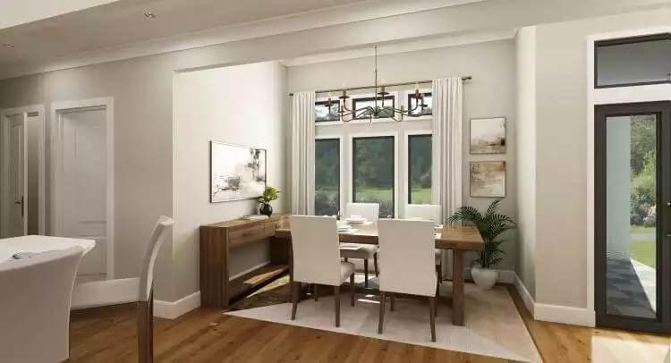 Dining Area with Picture Windows and Nature Views