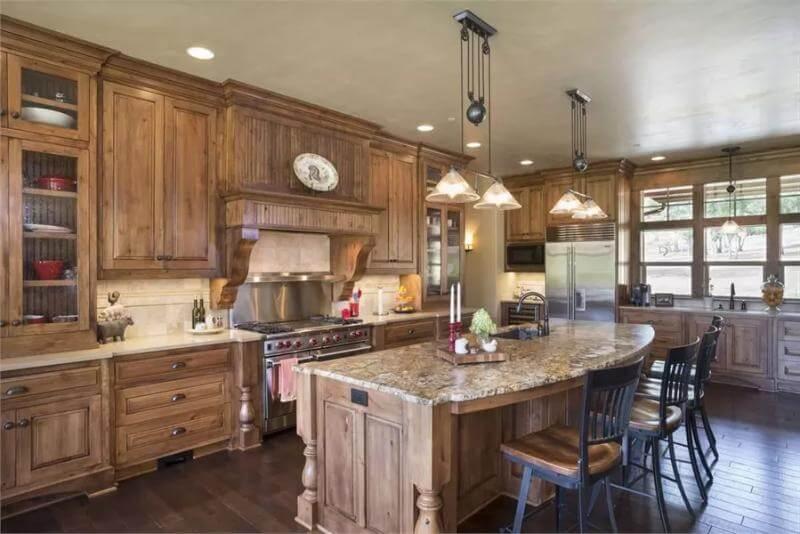 Wow, Look at the Detailed Cabinetry and Stone Island in This Craftsman Kitchen