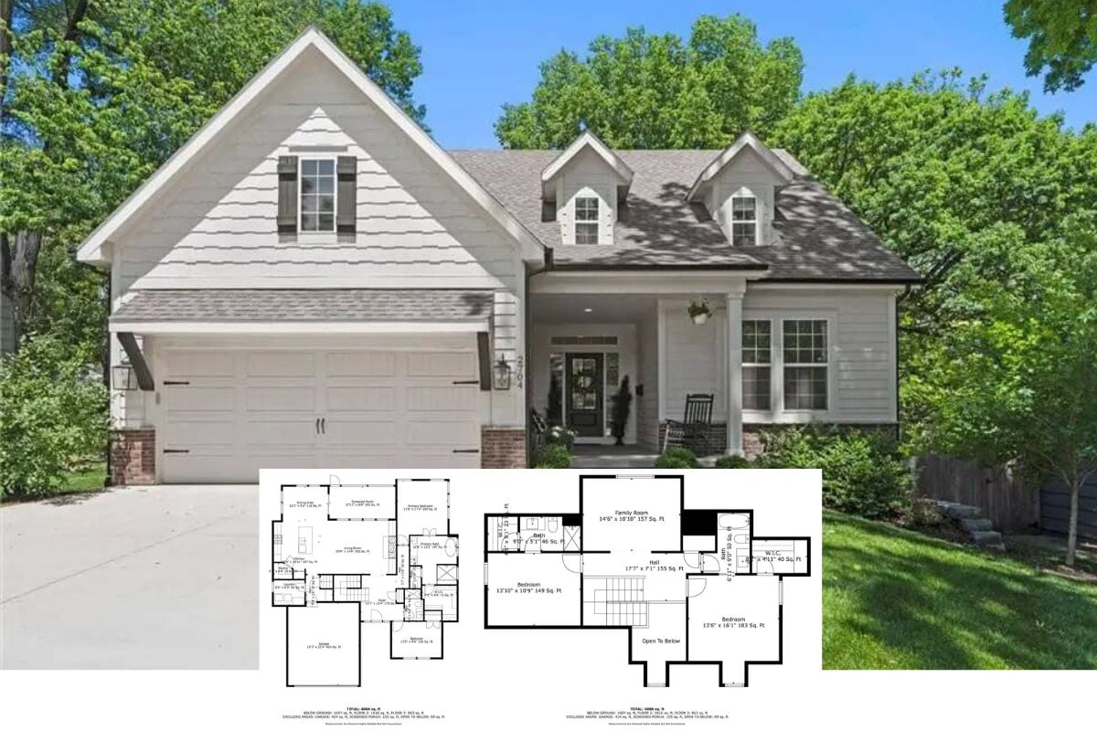 Cape Cod-Style 5-Bedroom Home with Wet Bar and Balcony (3,715 Sq. Ft. Floor Plan)