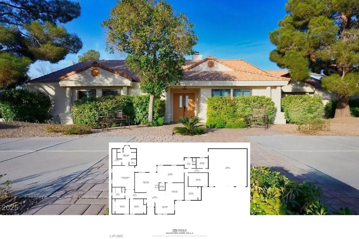 Mediterranean-Style Ranch Home with RV Garage and 5 Bedrooms (3,246 Sq. Ft. Floor Plan)