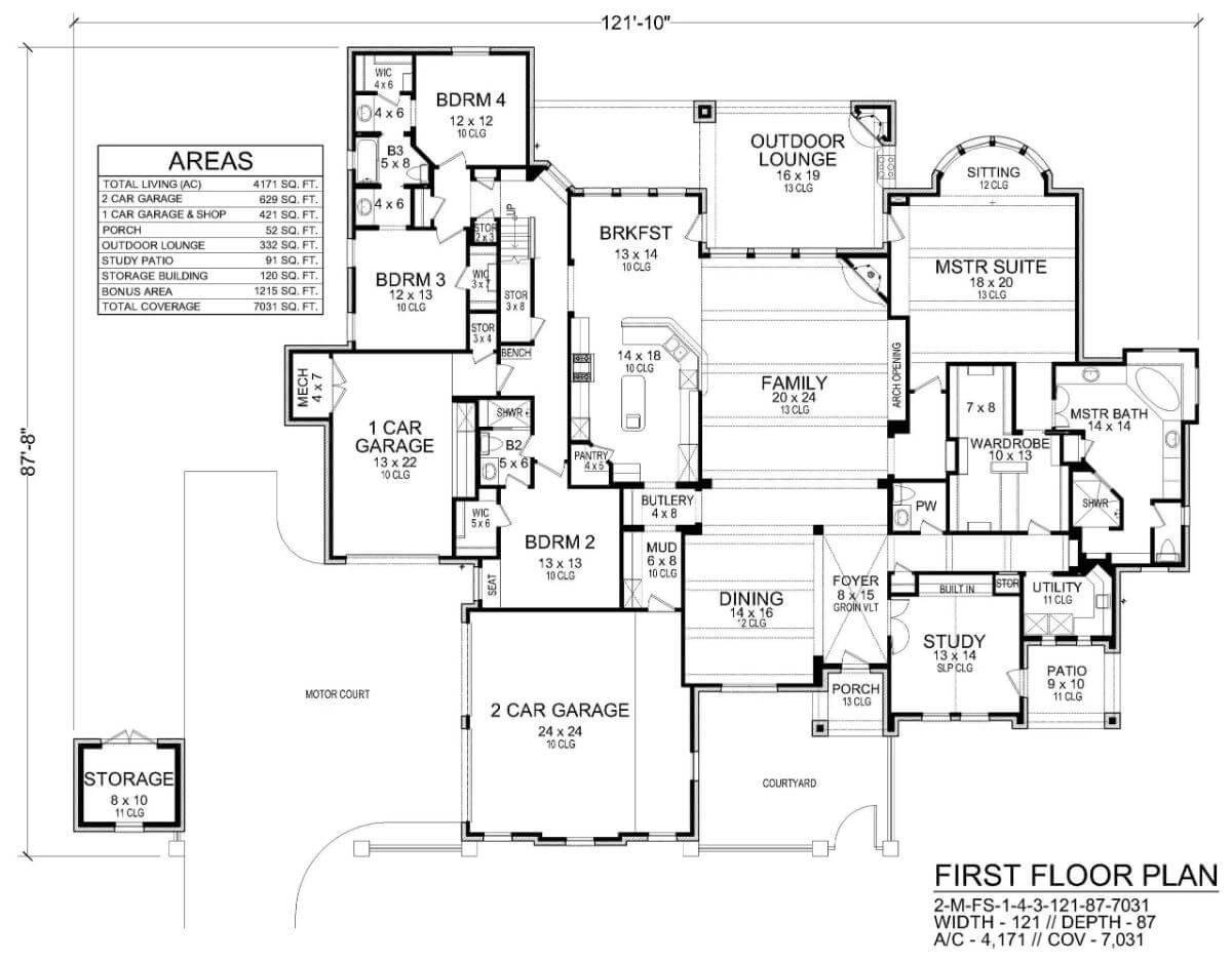 Explore This Spacious First Floor with Dual Garages and Outdoor Lounge