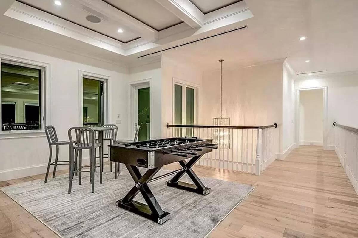 Upper Loft with Foosball Table and Relaxed Seating