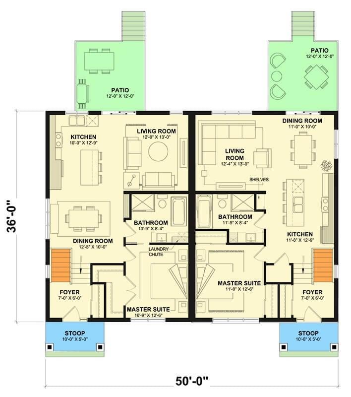 Explore This Functional Floor Plan with Dual Master Suites