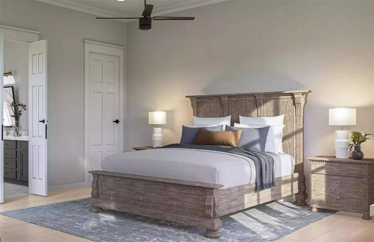 Check Out This Relaxing Bedroom with Elegant Wood Detailing