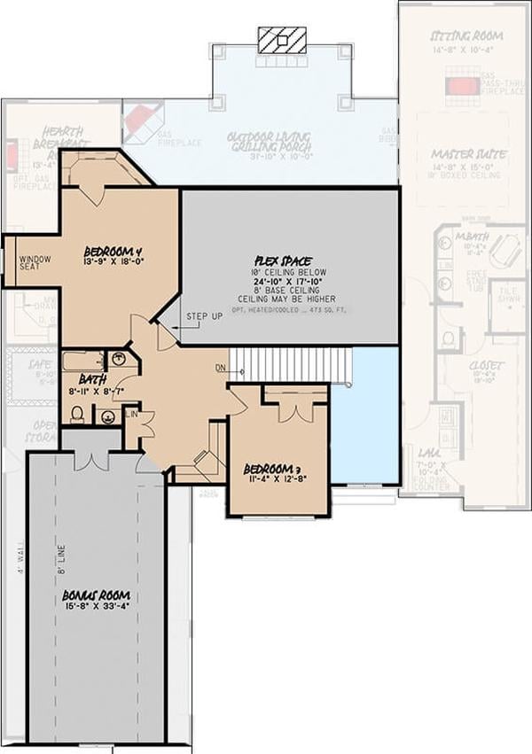 Explore the Versatile Upper Floor with Flex Space and Bonus Room