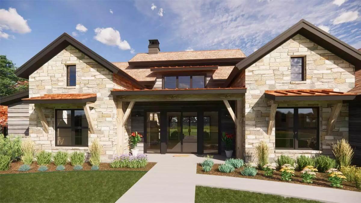 Admire the Timber Details on This Craftsman Porch