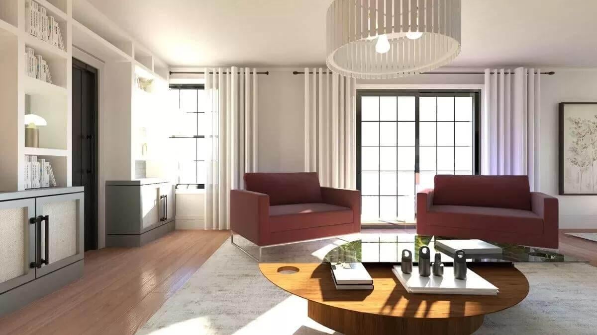 Mid-Century Touches Meet Modern Design in This Living Space
