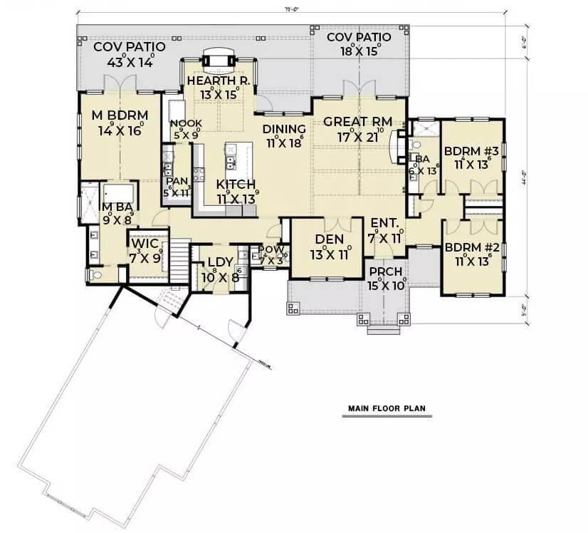Explore the Spacious Layout of This Craftsman Home with a Central Great Room