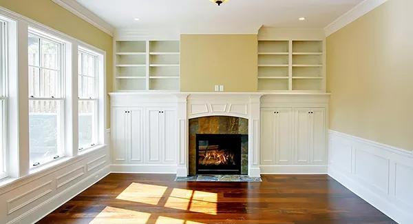 Sunlit Craftsman Living Room with Elegant Built-Ins