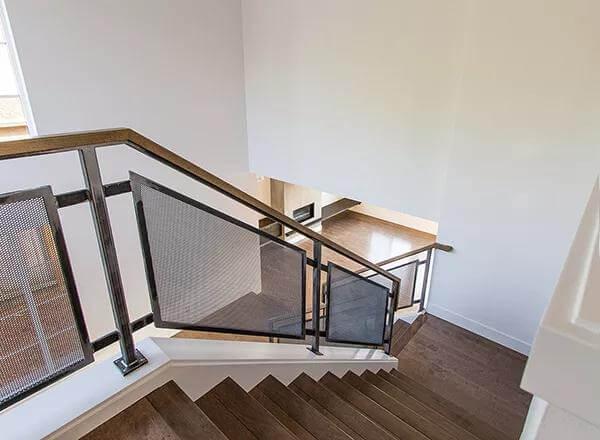 Admire the Modern Mesh Detail on This Contemporary Staircase