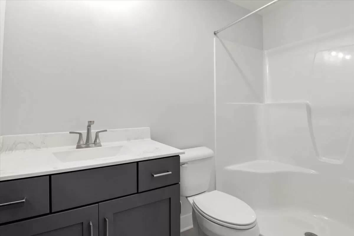 Clean Lines Define This Modern Craftsman Bathroom