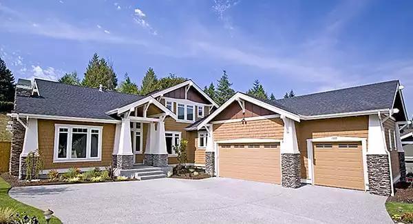 Craftsman Beauty with Stone Accents and a Welcoming Porch