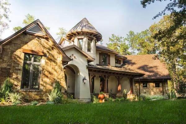 Notice the Fairy-Tale Turret on This Storybook Home Exterior