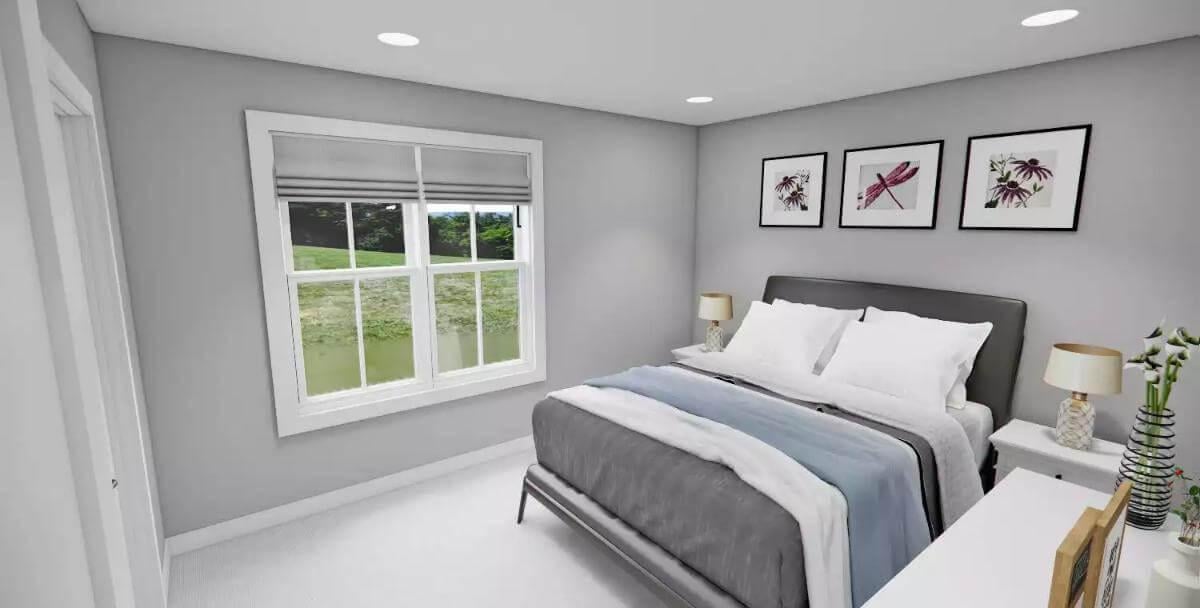 Embrace Nature with a Touch of Contemporary Art in This Bedroom