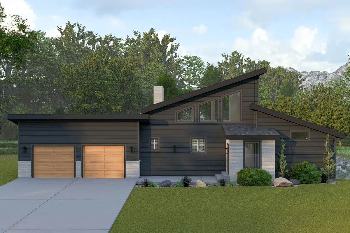 Modern 3-Bedroom Mountain Home with Double Garage and Finished Basement (Floor Plan)