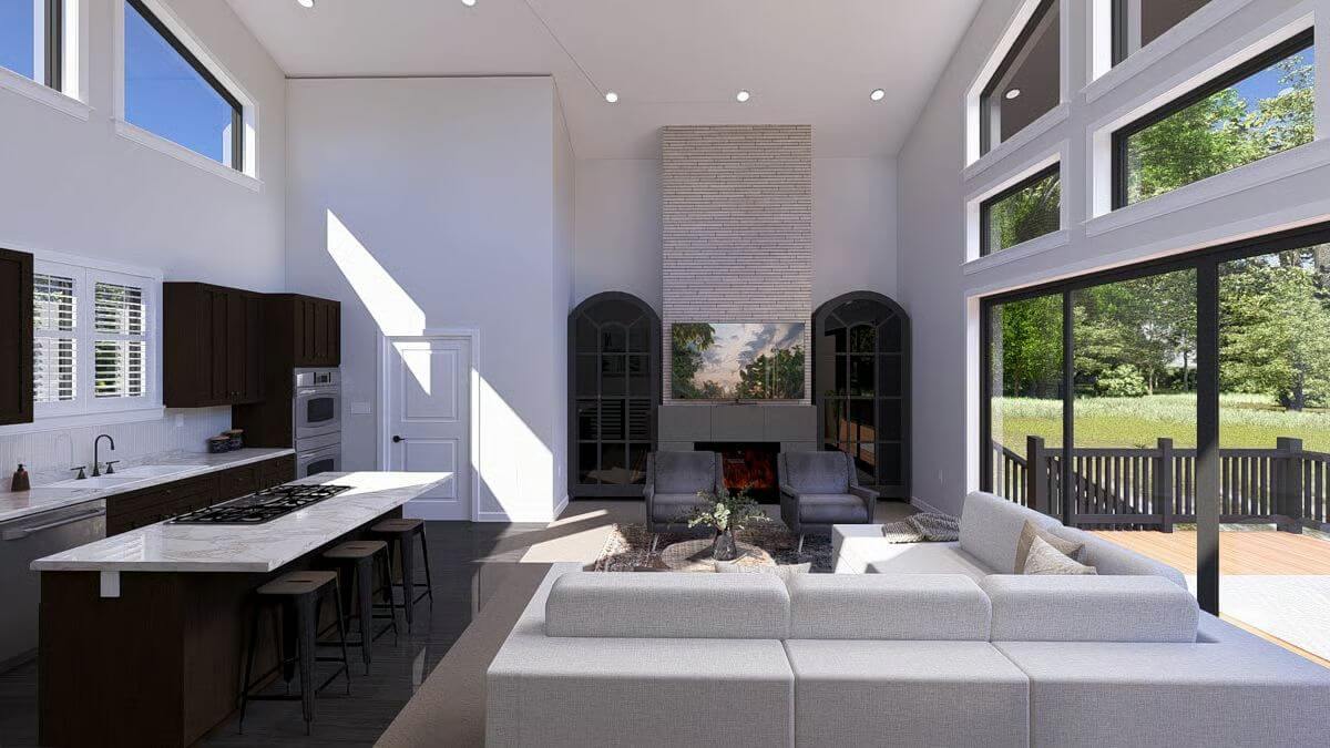 Family Room and Kitchen